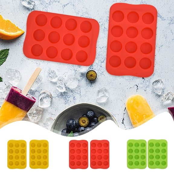 Ice Molds Summer Clearance, 2pc Ice Cubes Tray - Easy Release And Flexible 12 Ice Cubes Trays - Flexible Ice Modle Box - And Dishwasher Safe