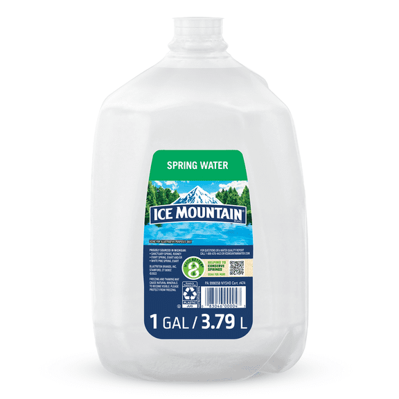 Ice Mountain Spring Water, 1 Gal, Single Plastic Jug