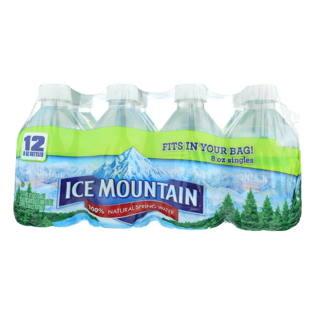 Ice Mountain - Natural Spring Water - Case Of 4 - 12/8 Fl Oz. - Walmart.com