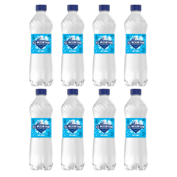 Ice Mountain Sparkling Water, Simply Bubbles  33.8floz Bottles, 8Pack