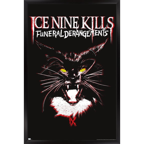 Ice Nine Kills - Cat Funeral Derangements Wall Poster, 22.375" x 34" Framed