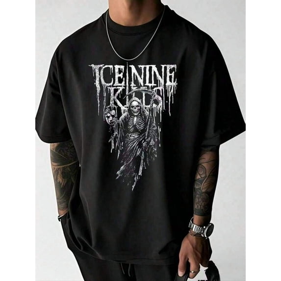 Ice Nine Kills – Grim Reaper T-Shirt Cotton Summer T-Shirt For Women Vintage Shirts Graphic Tees Men Camisas Para Hombre Funny Shirts Printed & Shipped In USA