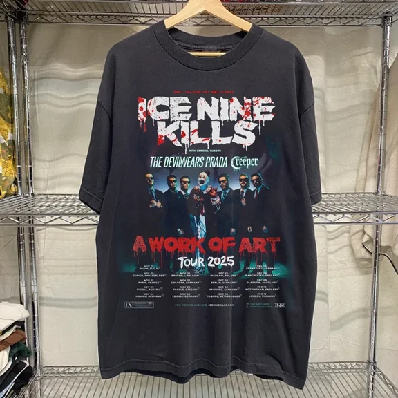 Ice Nine Kills Tour 2025 Gift for Fan All size S to 5XL T-shirt QA560 ,Black Color,Size XL