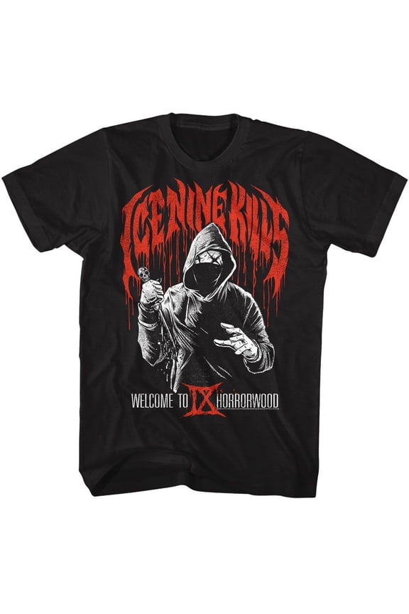 Ice Nine Kills Welcome to Horrorwood Men's T Shirt (Black, AdultXL)