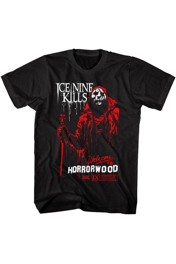 Ice Nine Kills Welcome to Horrorwood Men's T Shirt (Black, AdultL)