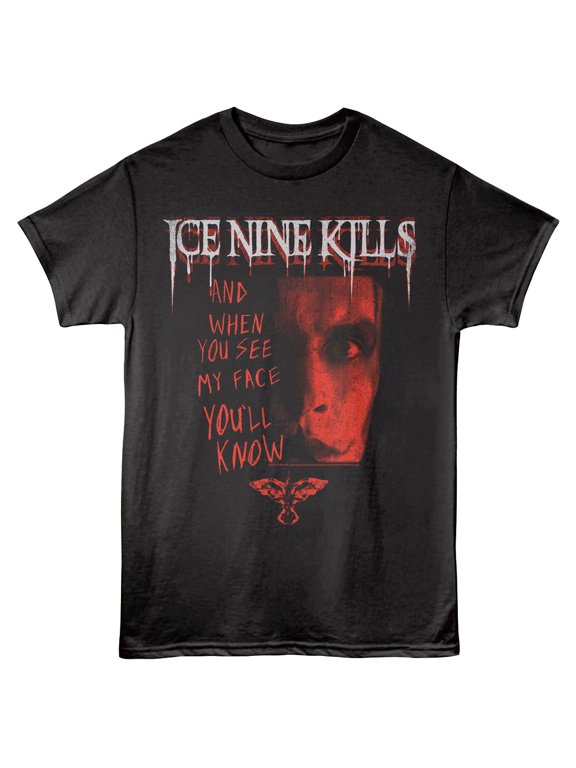 Ice Nine Kills The Crow When You See my Face Men's T Shirt (Black, AdultS)