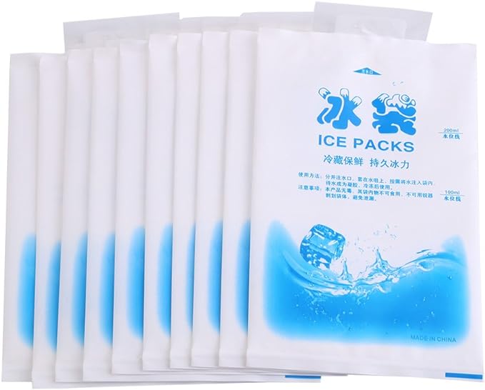 Ice Pack, 10pcs Gel Ice Packs for Injuries Reusable Hot Cold Compress for Injury, Pain Relief