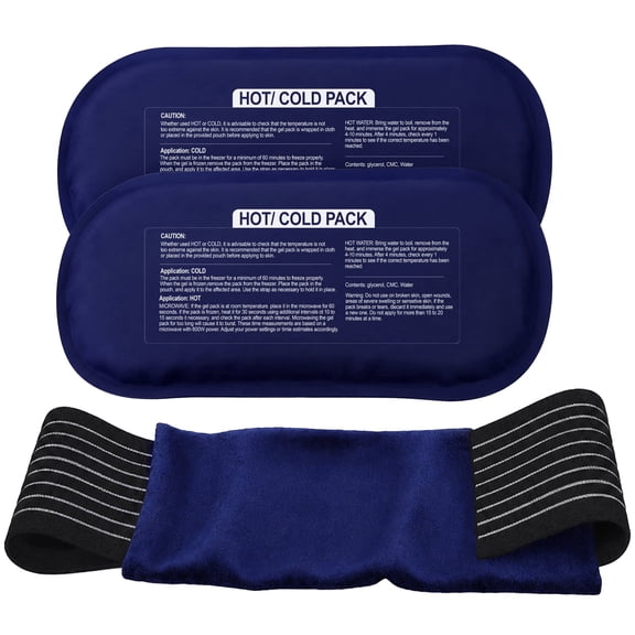 Rebelduck Ice Pack (3-Piece Set) Reusable Hot and Cold Therapy Gel Wrap, Injury Recovery Compress to Alleviate Joint & Muscle Pain, Ideal for Rotator Cuff, Knees, Back, Shoulder, Menstrual Cramps.