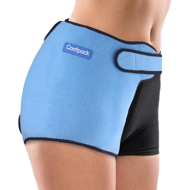 Ice Pack for Hip Replacement Surgery, Hip Brace with Hot Cold Gel Pack