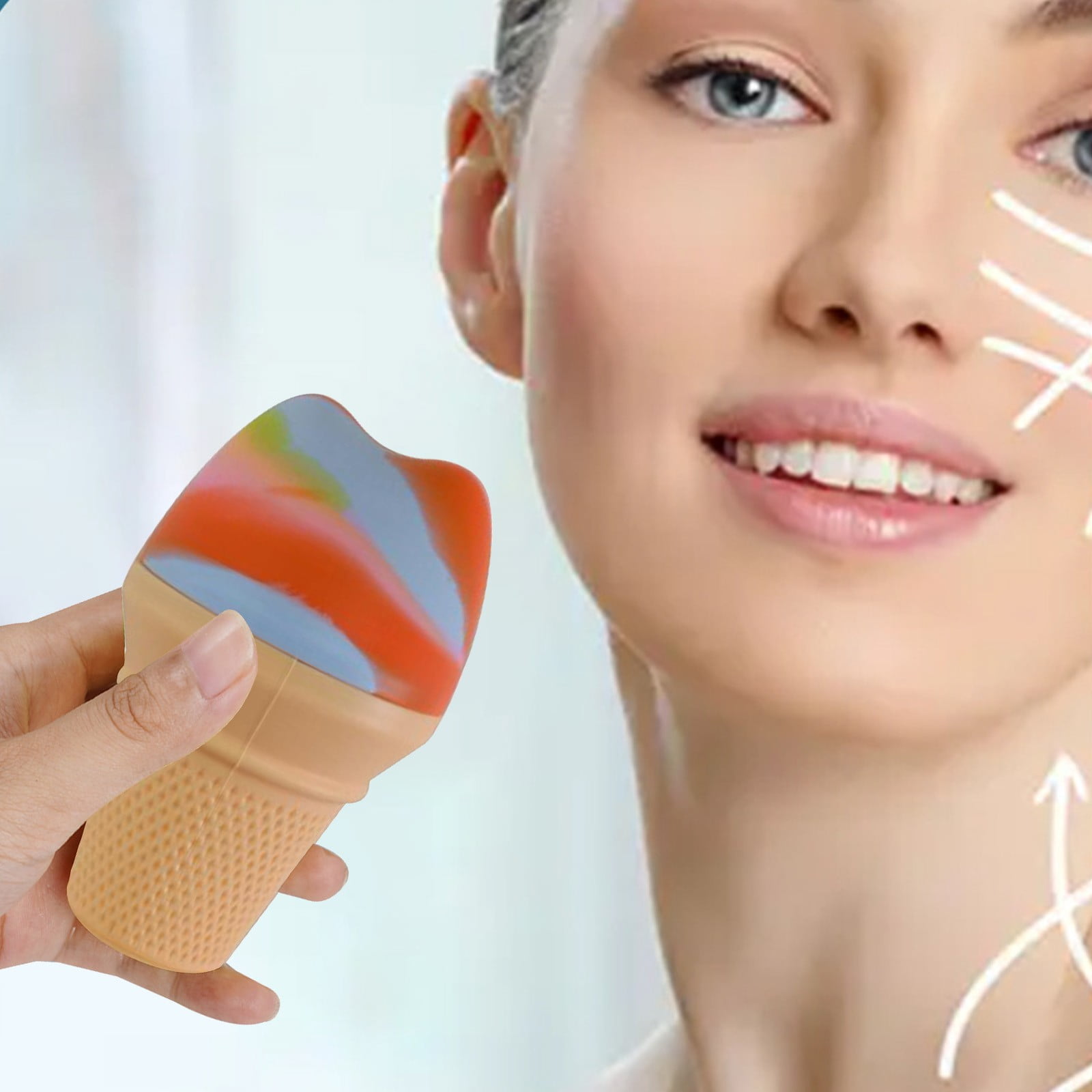 Ice Pack Silicone Ice Grid Face Facial Ice Stick Roller Face And Eye