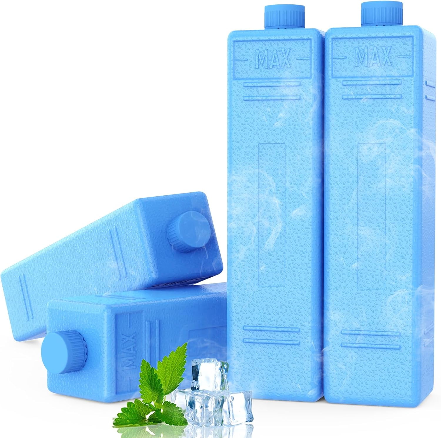 Ice Packs for Lunch Boxes, Set of 4, Rapid Freeze & Long Lasting ...