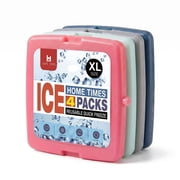 Ice Packs for Lunch Boxes & Coolers, Quick Freeze Reusable Slim Long-Lasting Space Saving Cool Packs, Multicolor, 4PCS