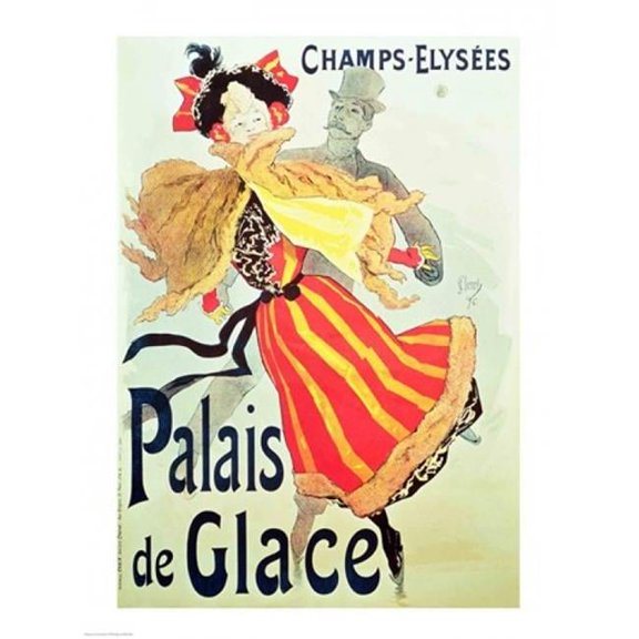 Ice Palace Champs Elysees Paris 1893 Poster Print by Jules Cheret - 18 x 24 in.