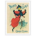 thumbnail image 1 of The Ice Palace (Palais de Glace) - Skating on the Champs Elysées Paris France - Vintage French Advertising Poster by Jules Chéret c.1895 - Japanese Unryu Rice Paper Art Print 24 x 32 in, 1 of 4