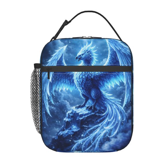 Ice Phoenix Fantasy Lunch Bag Portable Thermal Lunch Box for Men and Women
