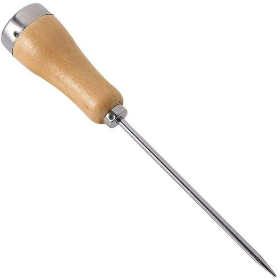 Ice Pick, 8.5 Inch Ice Crusher Wooden Handle Awl Punch Kitchen Bartender Bar Tool