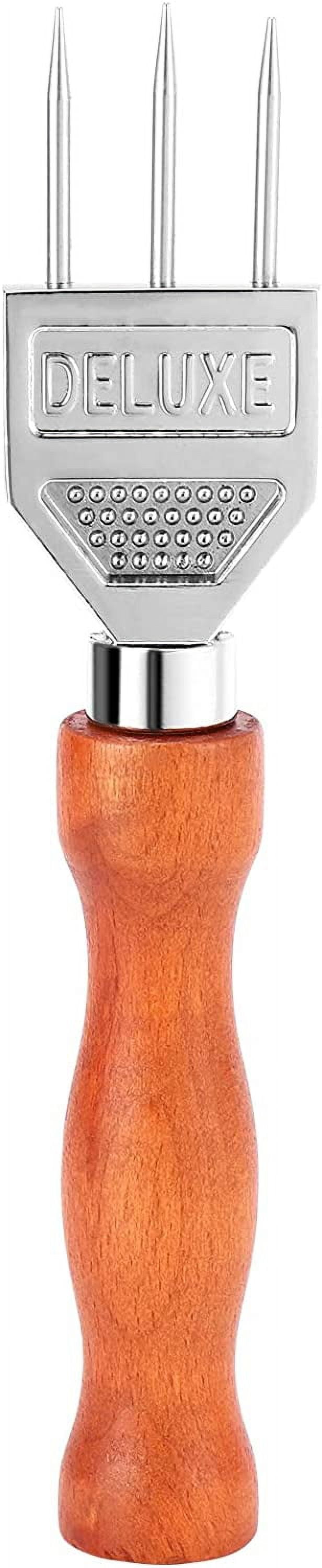 Ice Pick Sturdy Ice with Solid Wood Handle, 304 Steel Three Pronged