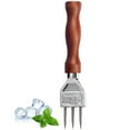thumbnail image 1 of Ice Pick - Three Pronged Ice Pick, Stainless Steel Ice Pick with Wood Handle, Durable Carving Bartender Tool (7.2inch), 1 of 2