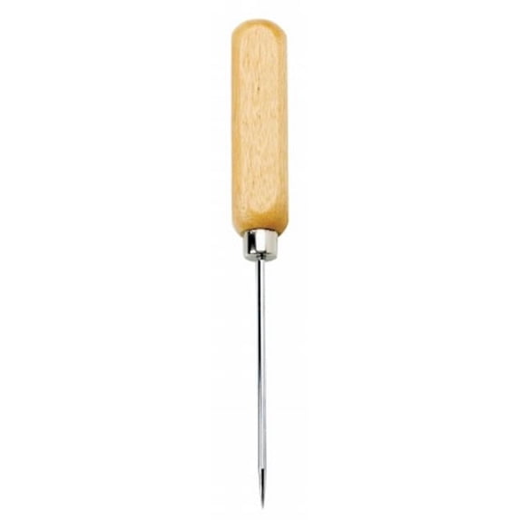 HIC Kitchen Ice Pick, Solid Steel With Wood Handle, For Chipping Block Ice For Craft Cocktails, Bar Drinks, And Chilled Beverages