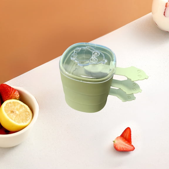 Ice Pop Mold Reusable Plastic Ice Cream Maker | Unique Wave Shape, Easy Release, Non-Stick, BPA-Free | 7.5x7.5x8.2cm | White Green Yellow | DIY Summer Freezer Pops Tray