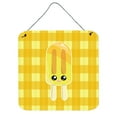 thumbnail image 1 of Ice Pop Popcicle Face Gingham Yellow Wall or Door Hanging Prints, 1 of 1