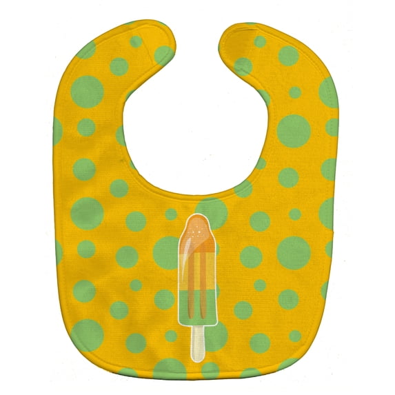 Ice Pop Popcicle Orange Green Baby Bib