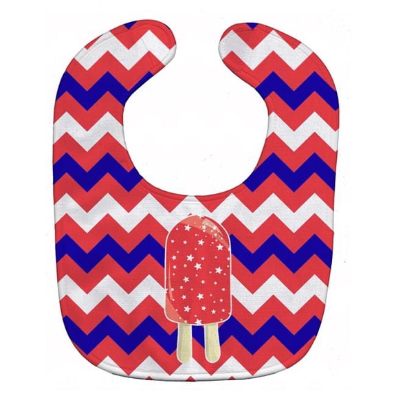 Ice Pop Popsicle Red White Blue Baby Bib