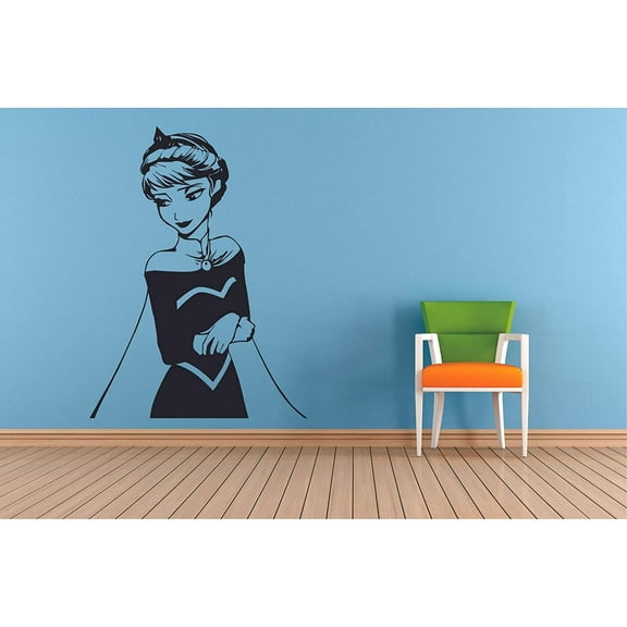 Ice Princess Frozen Elsa Wall Decals For Kids Rooms Let It Go Decor Girls Children Creative Animated Vinyl Decal Removable Stickers for Bedrooms Artwork Child Favorite Decoration Size (10x8 inch)
