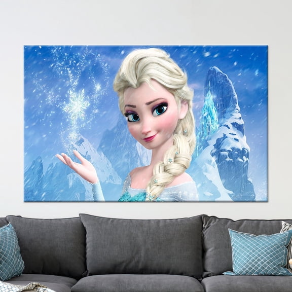 Ice Princess Wall Art, Snowy Fantasy Character Print, Unframed Paper Poster 8x10in