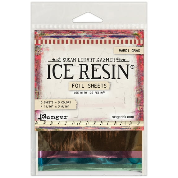 Ice Resin Foil Sheets 10/Pkg-Mardigras