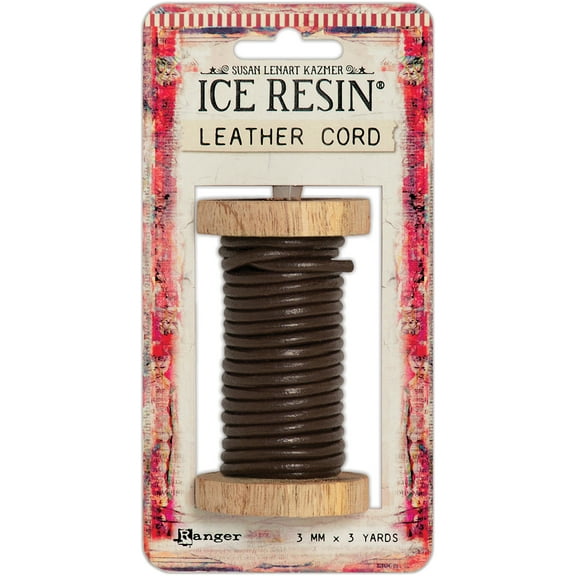 Ice Resin Leather Cording Soft 3mm-Dark Brown