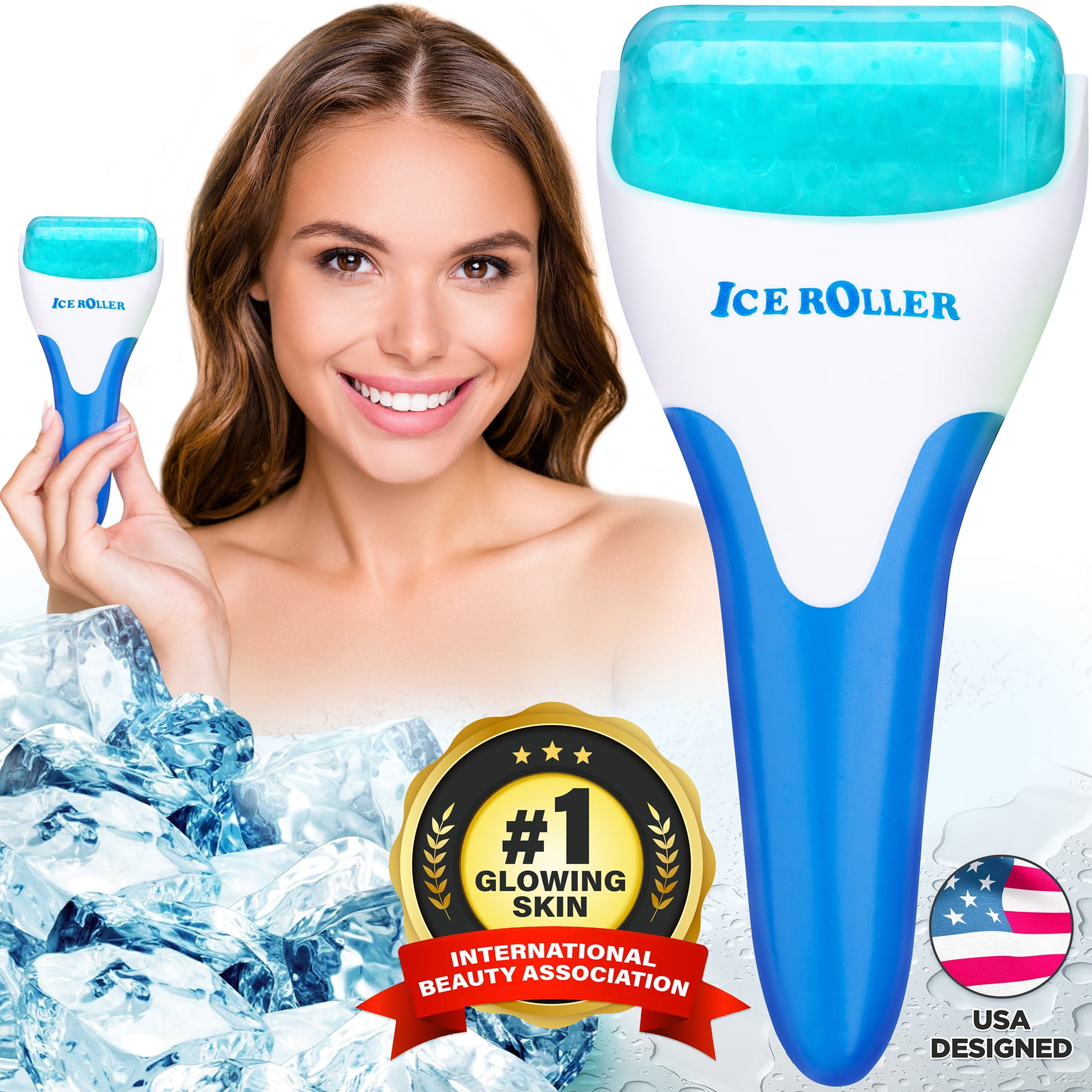 Ice Roller for Face & Body, Facial Massager for Puffy Eyes & Skin