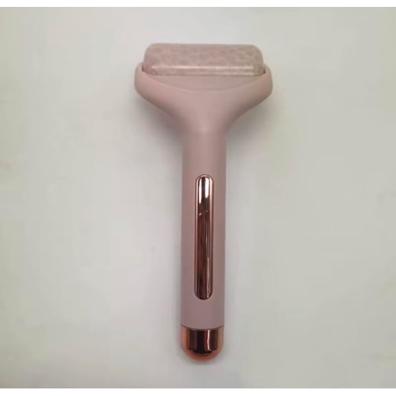 Ice Roller for Face, Rose Gold and Pink, Ergonomically Designed Facial Massager, Portable Cooling Technology, ABS Material, 7 Inches