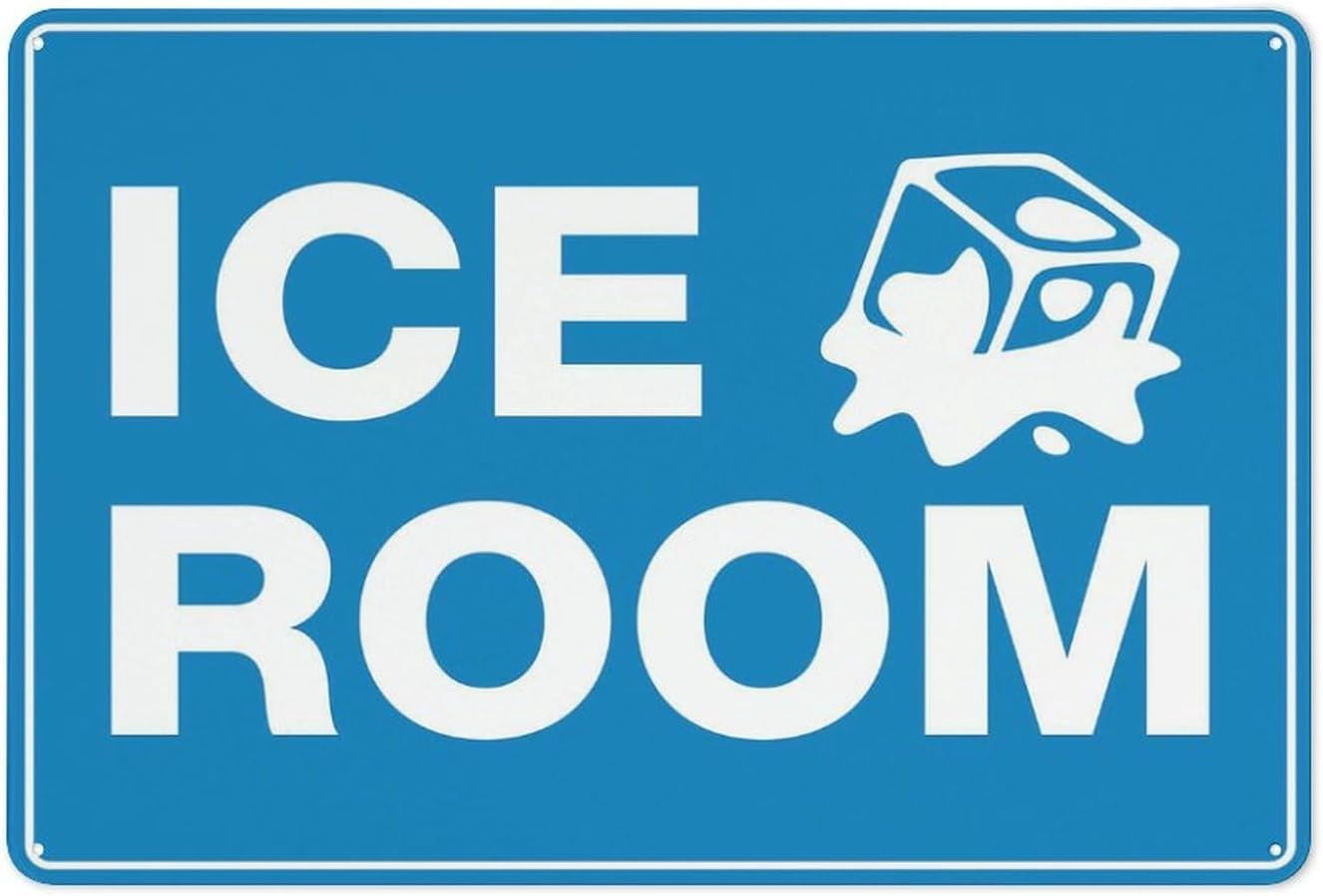 Ice Room Reflective Aluminum Metal Signage - 8"x12", With Symbol ...