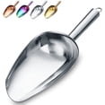 thumbnail image 1 of Ice Scoop, Fashion Ice Cream Scoop, Premium Stainless Steel Cookie Scoop, Dog Food Scoop, Sturdy Flour Scoop, Utility Candy Scoop, Dishwasher Safe (Silver/8oz/9 Inch), 1 of 7