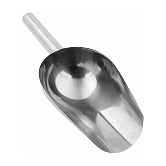 Ice Scoop for Ice Maker, 7.8 × 2.5 In, Stainless Scooper for Freezer, Multipurpose Metal Shovel for Ice Cube, Coffee Bean, Candy, Flour, Popcorn, Heavy Duty Kitchen Gadgets for Cold Storage,8.6"-A