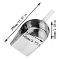 thumbnail image 1 of Ice Scoop, Ice Scoop For Multi-Purpose Use,Stainless Steel Metal Food Scoop Kitchen Restaurant Bar Party Wedding Ice Machine Heavy Duty, Silver/ Stainless Steel Ice Spoon G, 1 of 3