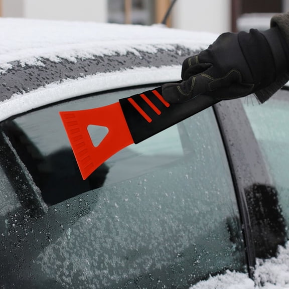 Ice Scraper For Car,Snow Scraper for Car,Ice Scraper for Car Windshield,Plastic Handheld Vehicle Window Snow Frost LCE Remover Cleaning Freezer with Non-Slip Handle,Auto Freezer Shovel(Orange)