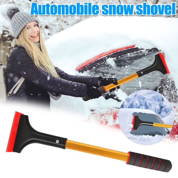 Ice Scraper for Car Windshield, Scratch-Free Auto Window Frost Removal Tool with Foam Grip, Efficient Snow Shovel Universal Winter Accessories for Trucks SUVs Sedans