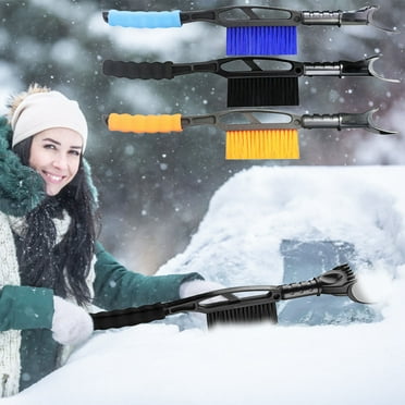 Ice Scraper with Foam Handle and Protective Glove - Heavy Duty Car Windshield Snow Removal Tool with Scratch-Free Scraper Blade for Auto Glass Deicing and Snow Removal - Single Pack