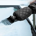 thumbnail image 1 of Ice Scraper Glove Set with Fleece Lined Mitt Car Snow Removal Tool Winter Essential - Portable Design Efficient Deicing(Black), 1 of 2
