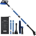 thumbnail image 1 of Ice Scraper and Extendable Snow Brush with Squeegee, 62.4" Snow Scraper for Car Windshield, Blue, 1 of 8