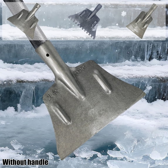 Ice Scraping Head Ice Chopper Head Heavy Duty Garden Cleaning Scraping Tool Snow Spade for Patio Roads Farms Driveway Garages