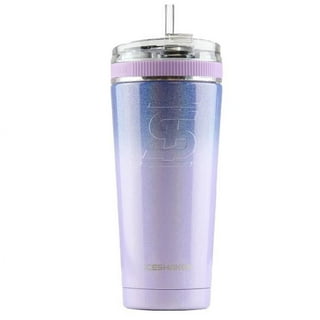 GHOST Shaker Bottle with Wire Whisk BlenderBall - Purple Glitch (28 fl oz.)