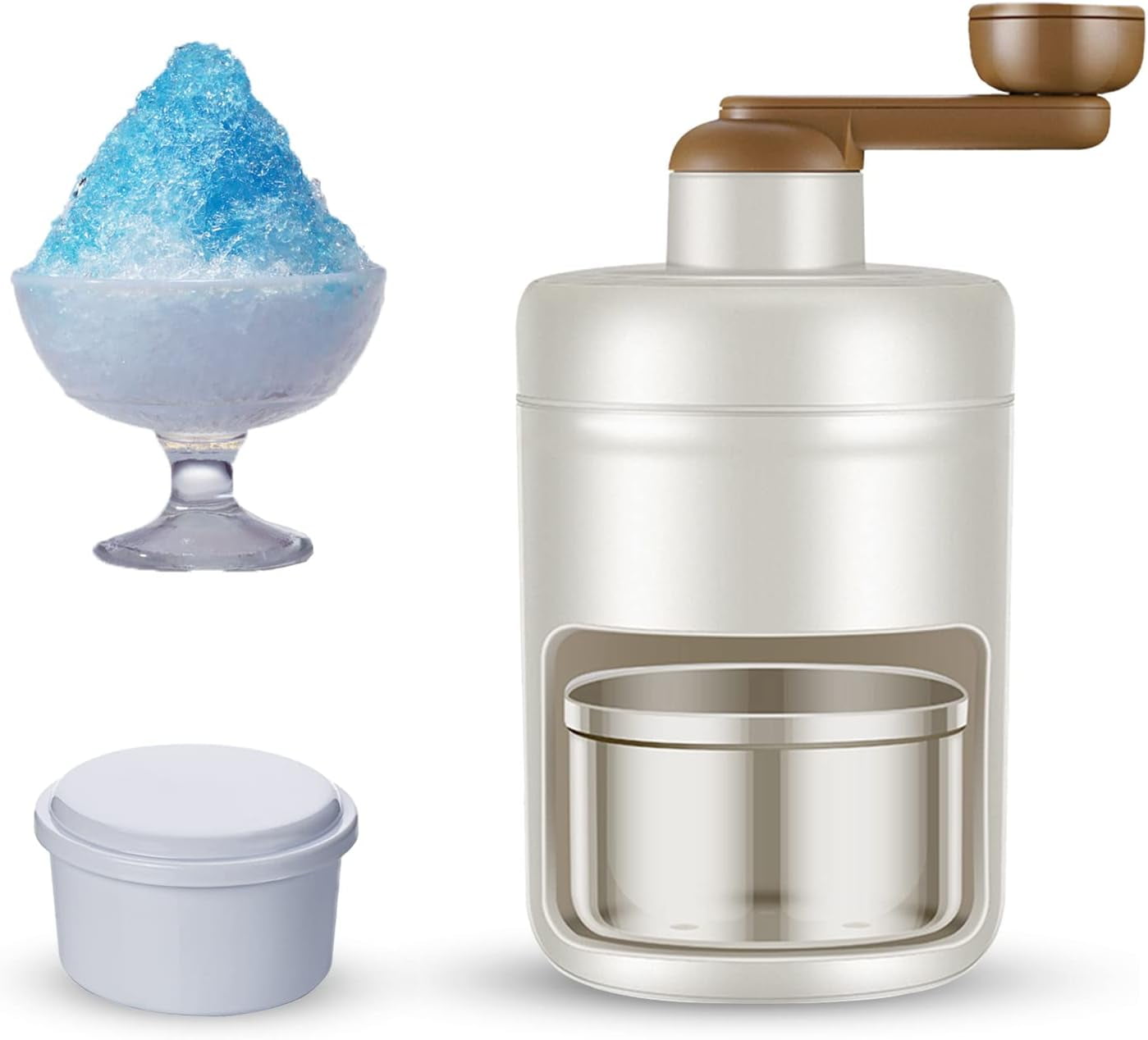 Ice Shaver Snow Cone Crusher Advanced Manual Household Kitchen Utensils and a Freezing Mold for Making Smoothies