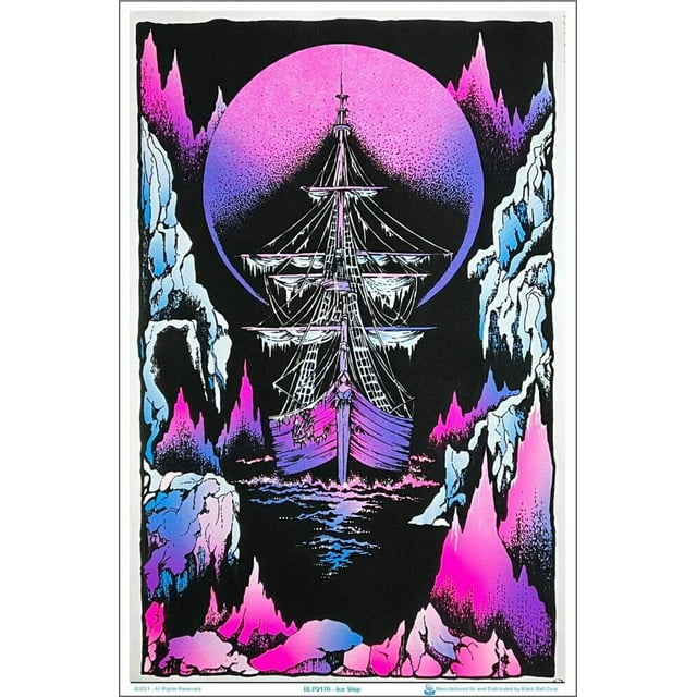 Ice Ship Blacklight Poster 23.5" x 35.5" - Laminated