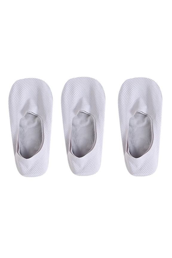 Ice Silk Anti Slip Socks, Thin Breathable Sports Hosiery, Men Invisible Socks, Smooth Elastic Comfortable Foot Wear for Shoe Matching Leisure Walking Close Fit Short Socks,Grey