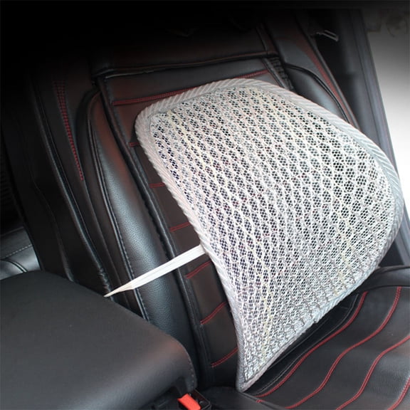 Ice Silk Car Lumbar Support,Breathable Back Cushion,Elastic Deformation Resistant Pads,Ergonomic Curved Design,Dual Use Waist Pillows,Comfort Support Accessories for Drivers and Office Workers