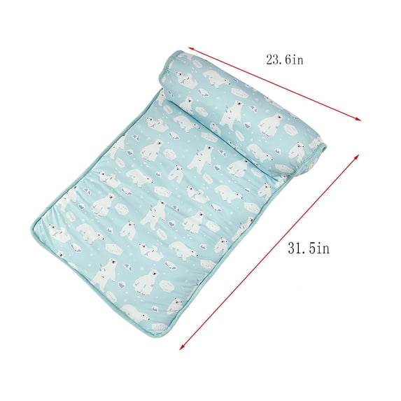 Ice Silk Cooling Pad for Pets & People - Machine Washable Summer Dog Cat Bed Mat with Non-Chew Design, Portable Foldable for Indoor Outdoor Car Travel