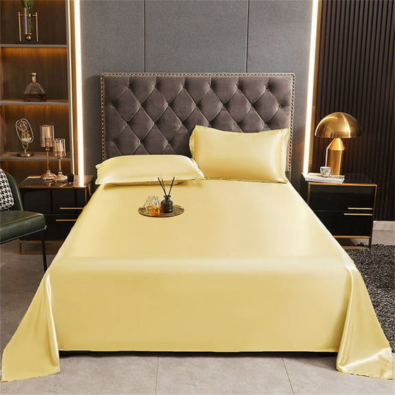 Ice Silk Cooling Sheet Set, Soft Viscose Fiber Bed Sheets, Wrinkle-Resistant and Machine Washable for Summer Comfort